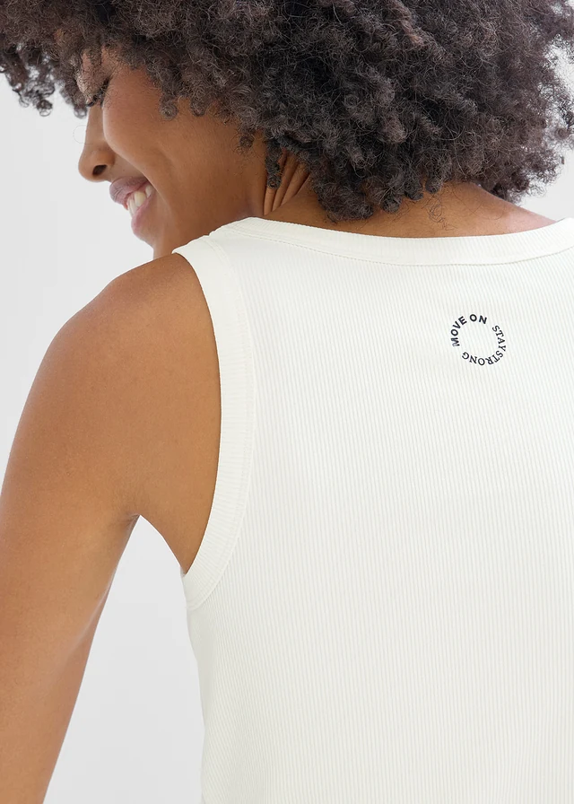 Débardeur côtelé, séchage rapide • blanc • product-page.page-title-suffix