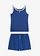 Pyjashort avec dentelle, Couleur: bleu cobalt pois
