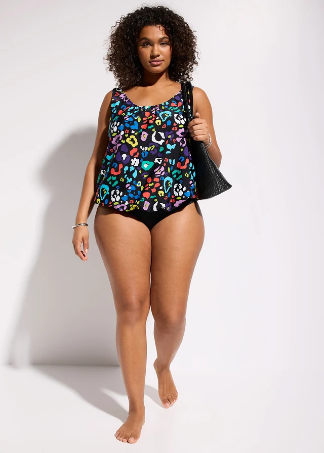 Haut de tankini, Couleur: noir/multicolore