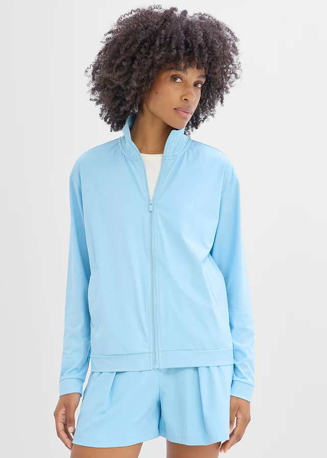 Ultralichte outdoor jas, sneldrogend, Kleur: lichtblauw