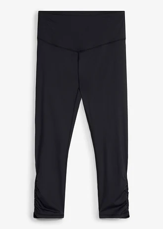 Legging de sport corsaire ultra léger, à fronces, séchage rapide