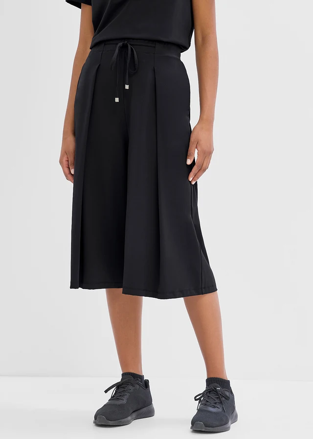 Pantalon de sport ultra-léger à plis, séchage rapide, Couleur: noir