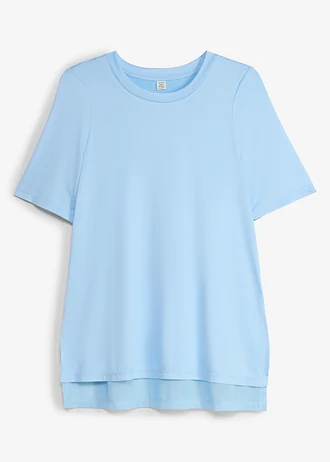 T-shirt de sport long avec mesh, séchage rapide, Couleur: noir