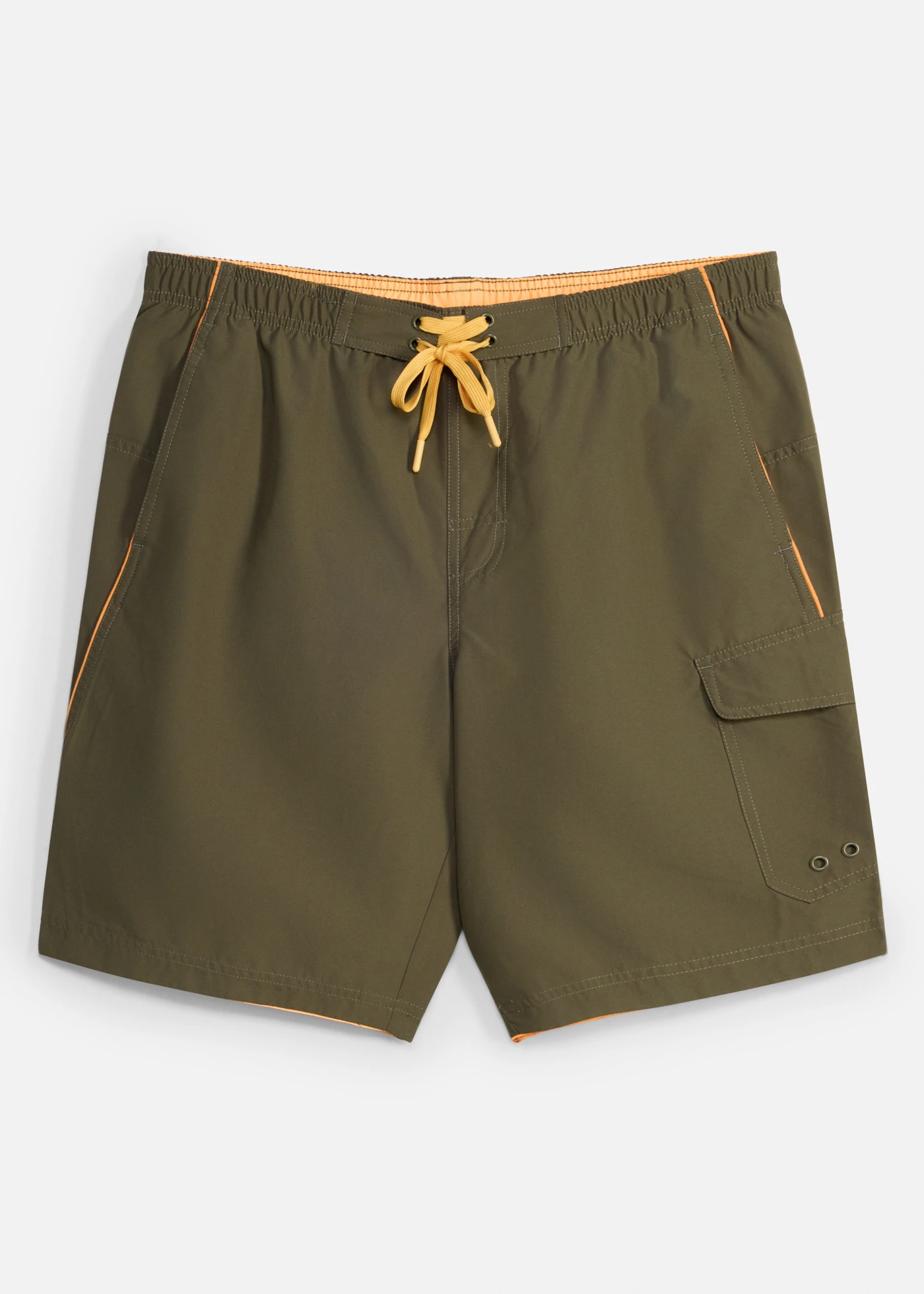 Zwemshort met zijzak • donkerolijfgroen/neonoranje • product-page.page-title-suffix