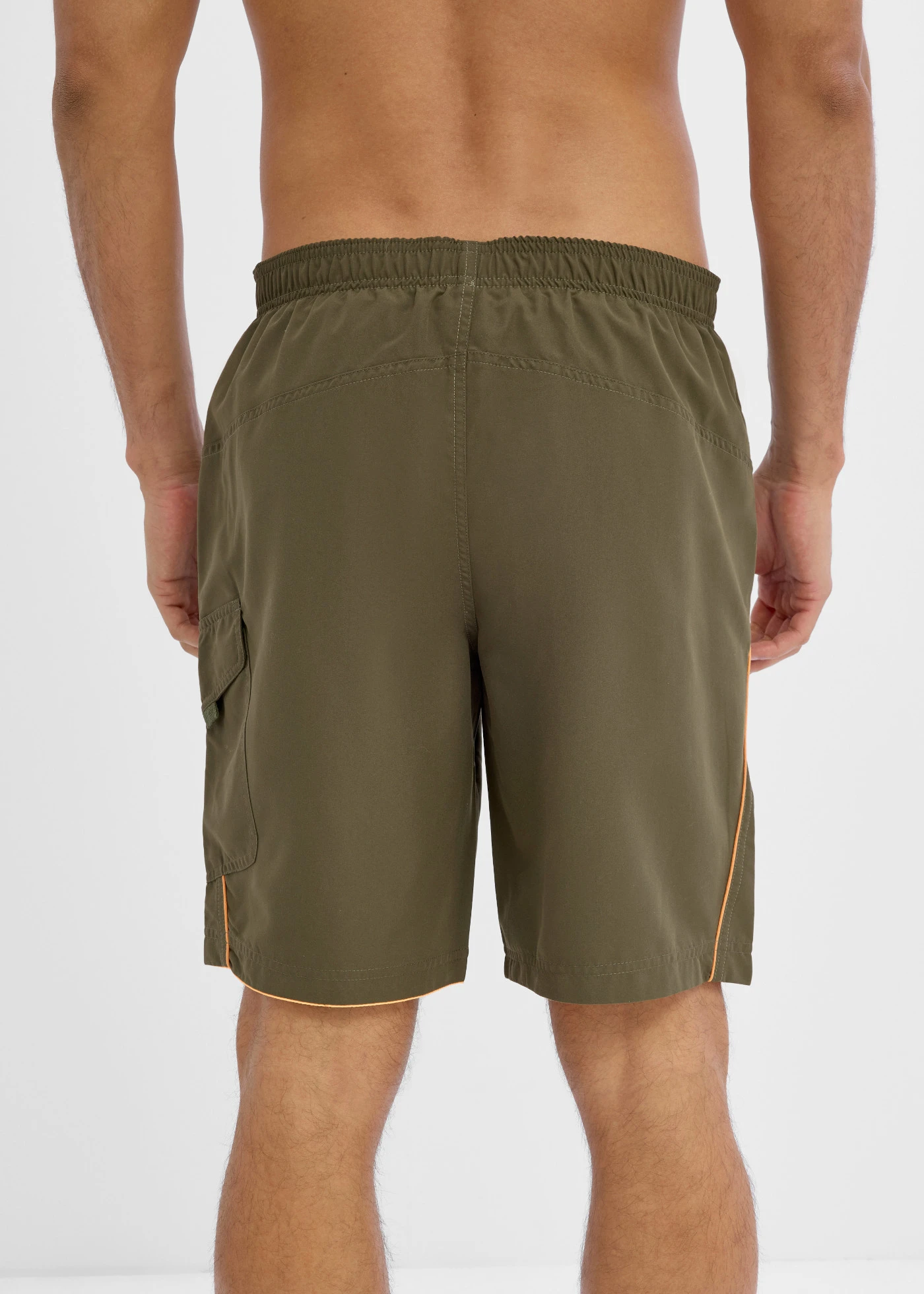 Zwemshort met zijzak • donkerolijfgroen/neonoranje • product-page.page-title-suffix
