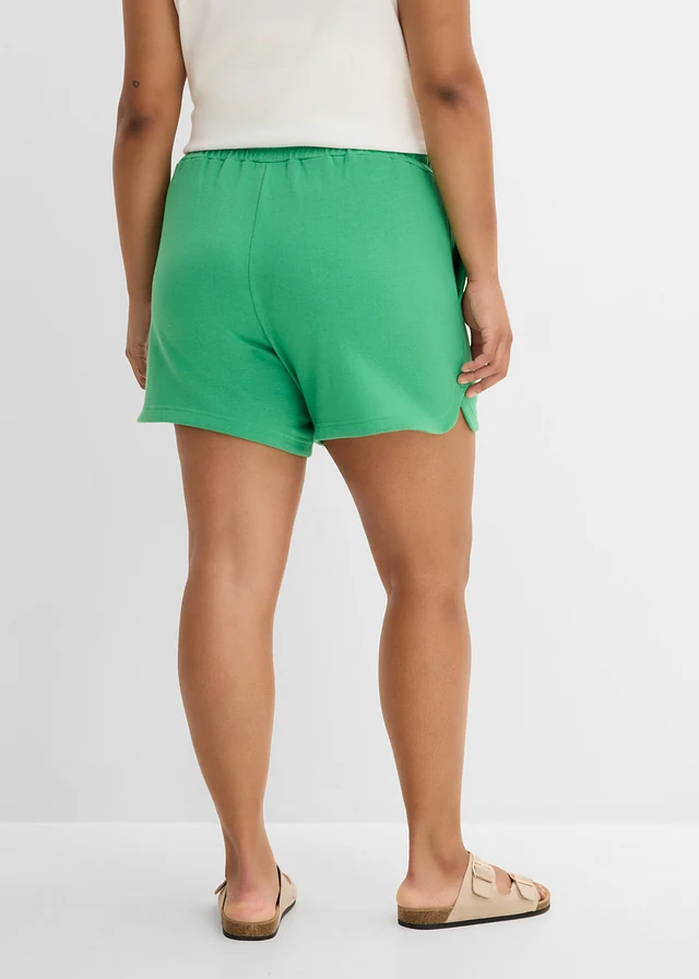 Short sweat 100% coton, Couleur: vert opale