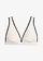 Biustonosz bikini z haftem, kolor: złamana biel