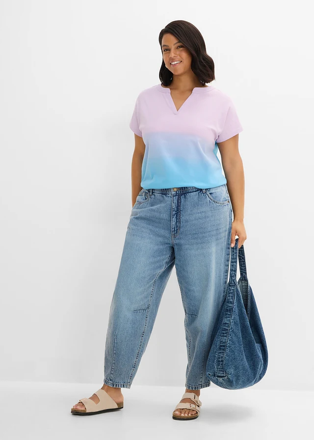 Shirt met ombré dye effect • blauw-paars plus size • product-page.page-title-suffix