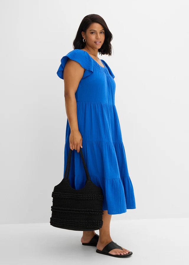 Robe légère en gaze de coton, Couleur: bleu arctique