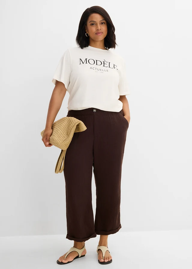 T-shirt oversize, Couleur: écru