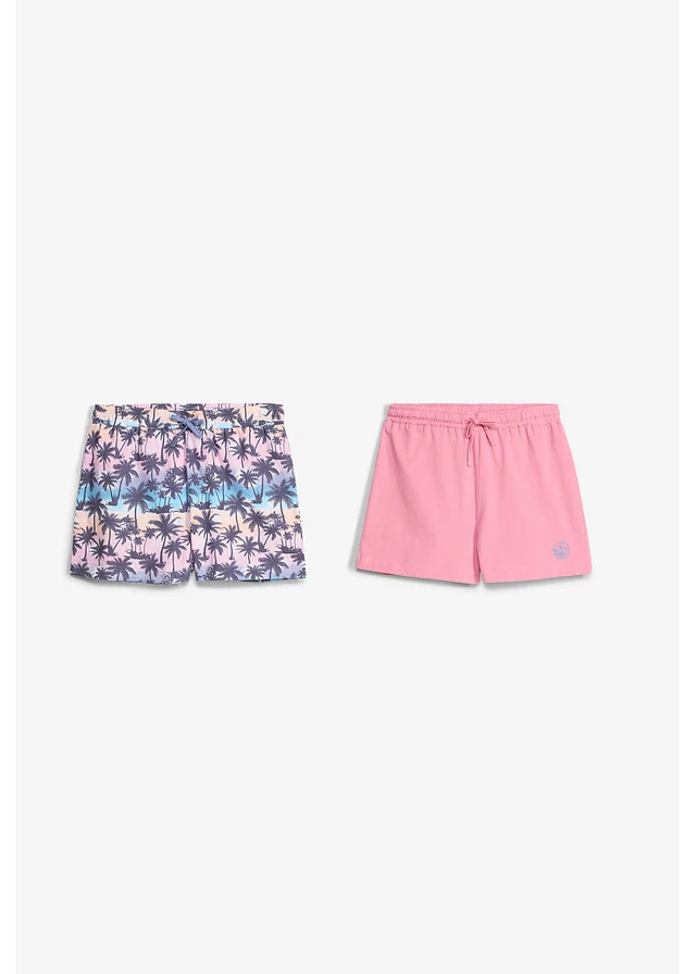 Lot de 2 shorts en jersey 100% coton • melba-rose framboise • product-page.page-title-suffix