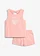 Top et short 100% coton (ens. 2 pces), Couleur: rose pâle-blanc imprimé