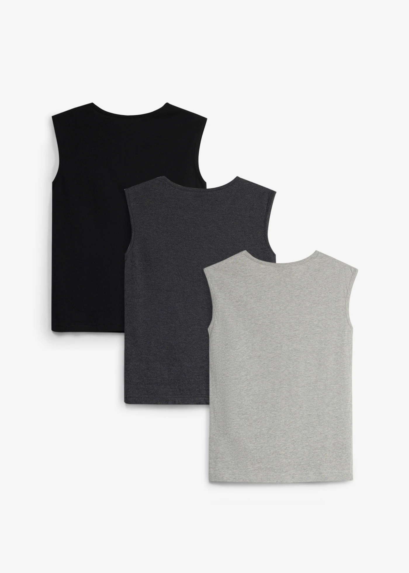 Lot de 3 débardeurs • gris clair chiné + anthracite chiné + noir • product-page.page-title-suffix