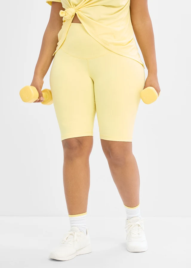 Cycliste ultra léger, taille élastiquée, séchage rapide, Couleur: jaune clair