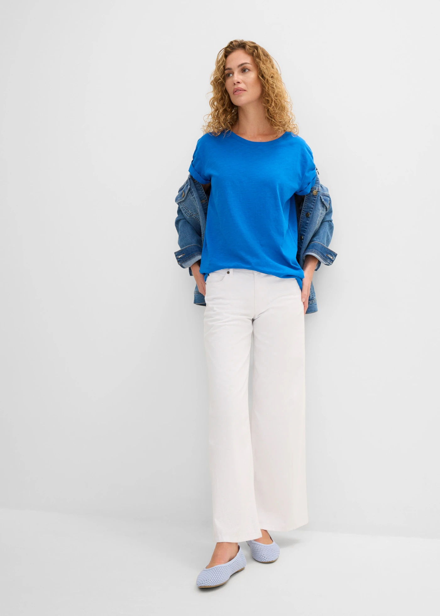 Longshirt van katoen • azuurblauw • bonprix online shop