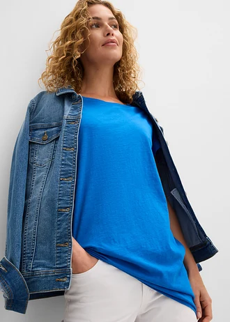 Longshirt van katoen • azuurblauw • bonprix online shop