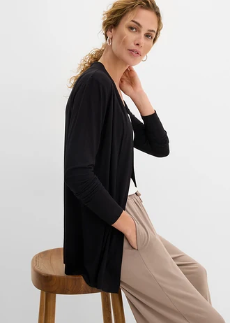 Gilet fin en viscose douce • noir • Boutique bonprix