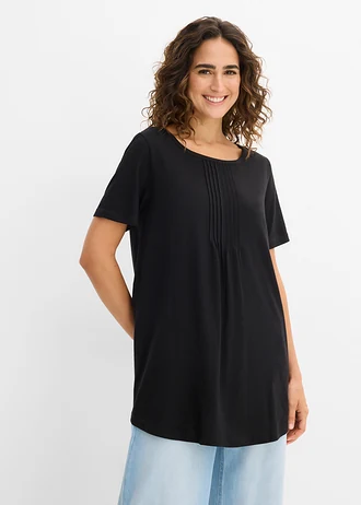 T-shirt évasé • noir • Boutique bonprix