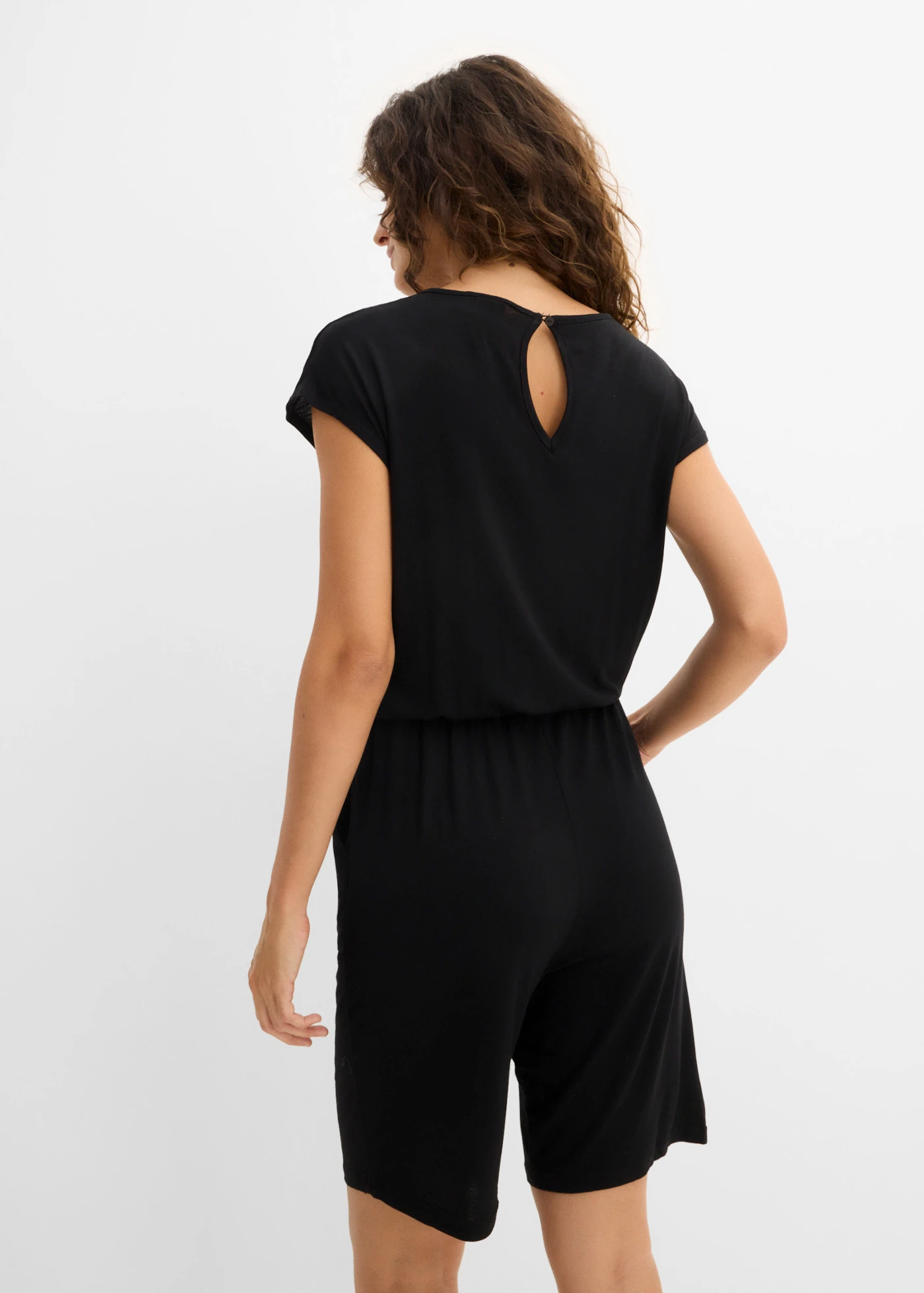 Combinaison douce en viscose extensible • noir • Boutique bonprix