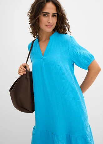 Mini jurk van mousseline • roze • bonprix online shop