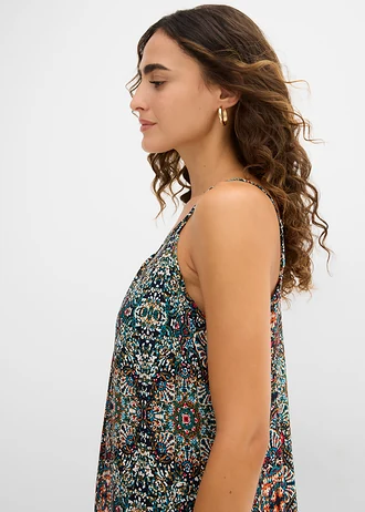Jurk van soepele viscose • donkerblauw grafische print • bonprix online shop