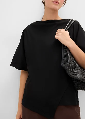 Shirt van biologisch katoen • zwart • bonprix online shop