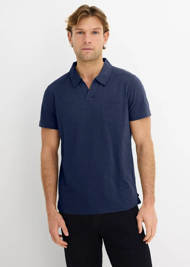 Lot de 3 polos 100% coton, Couleur: bleu foncé+olive fumé+blanc