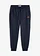 Pantalon 7/8 en molleton aspect jean, Couleur: bleu foncé