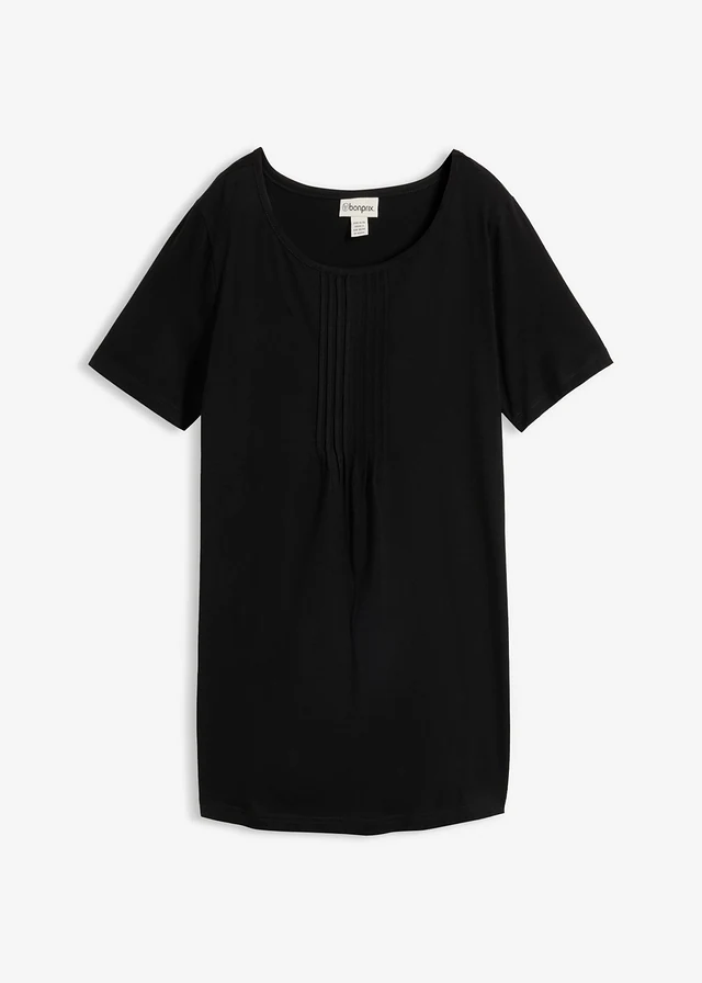 T-shirt in A-lijn, korte mouw • zwart • bonprix online shop