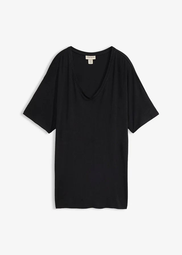 T-shirt long en viscose extensible