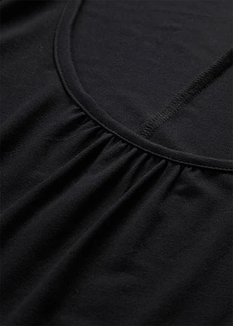 T-shirt en viscose à manches chauve-souris • noir • Boutique bonprix