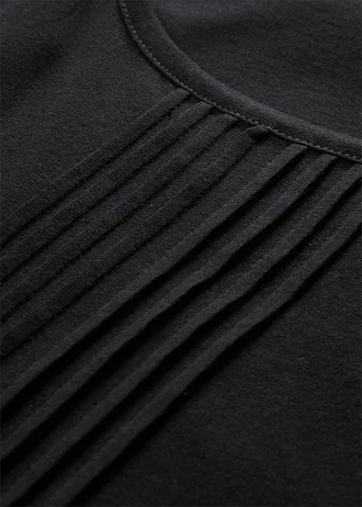 T-shirt in A-lijn, korte mouw • zwart • bonprix online shop