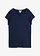 Boxy shirt, korte mouw, Kleur: donkerblauw