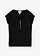 T-shirt avec zip, manches courtes, Couleur: noir