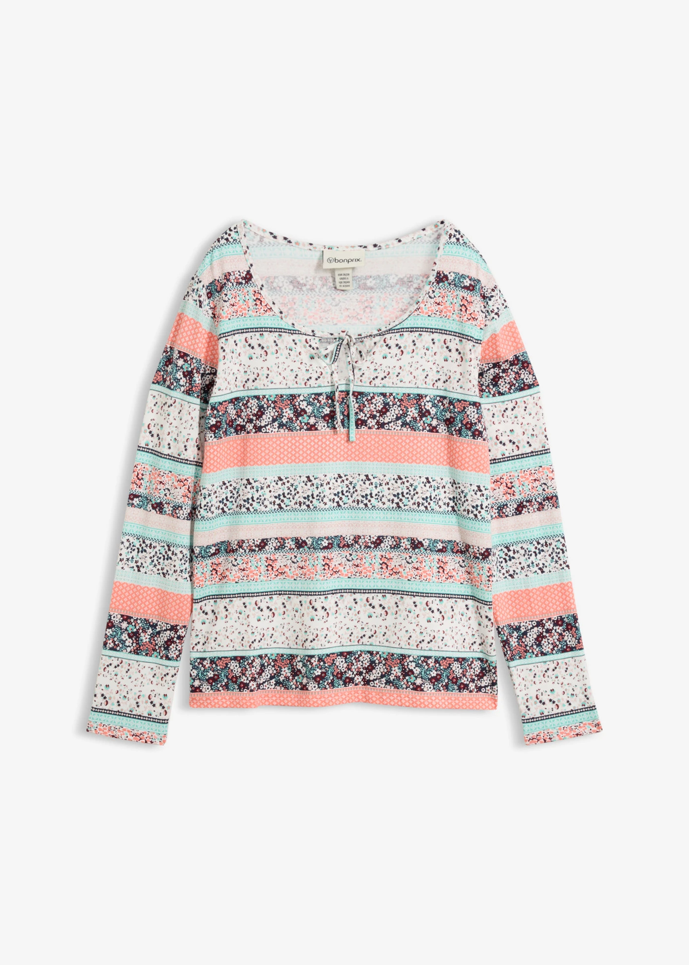 Tunique T-shirt à manches longues • saumon • Boutique bonprix
