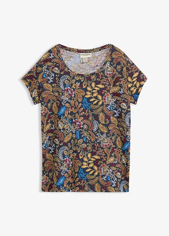 T-shirt bawełniany z nadrukiem, krótki rękaw