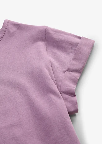 T-shirt z czystej bawełny • matowy lawendowy • sklep bonprix