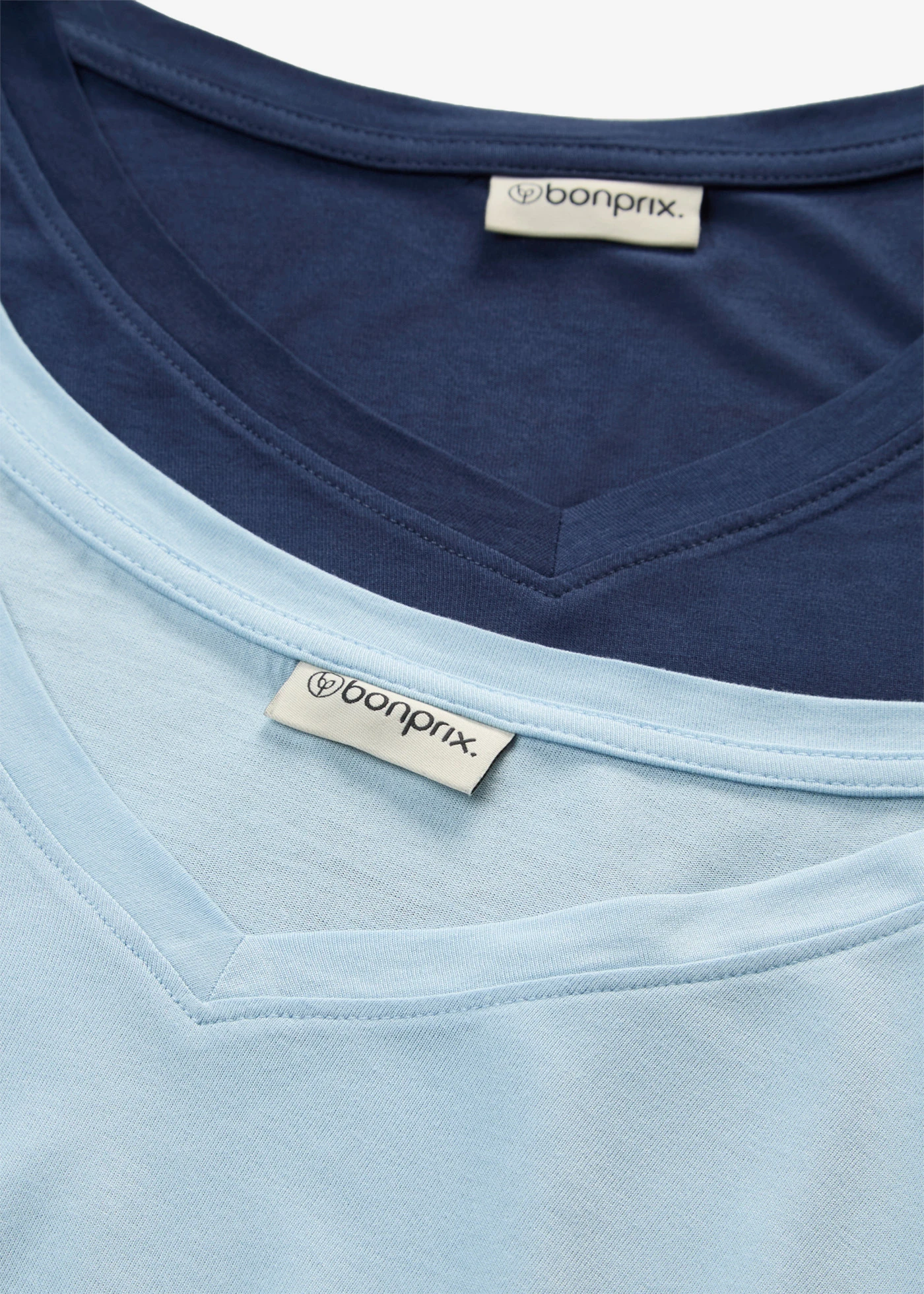 Lot de 2 T-shirts longs et doux en viscose • bleu clair+bleu foncé • Boutique bonprix