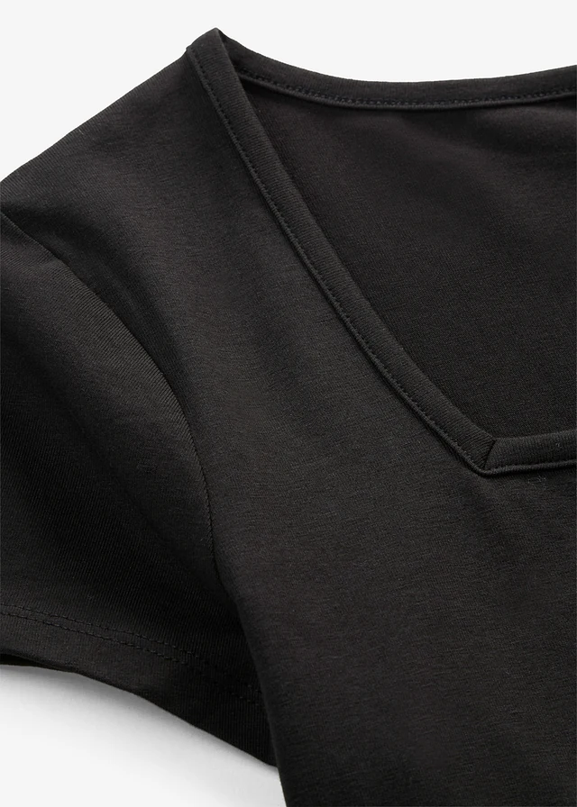 T-shirt manches courtes à encolure carrée • noir • product-page.page-title-suffix