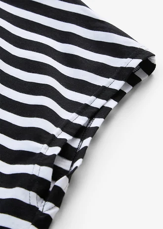 T-shirt van biologisch katoen • zwart/wit gestreept • bonprix online shop