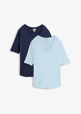 Longshirt van zachte viscose (set van 2)