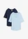 Longshirt van zachte viscose (set van 2), Kleur: lichtblauw+donkerblauw