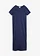 Robe longue 100% coton, Couleur: bleu nuit