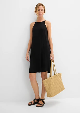 Jersey jurk in een soepele lyocellmix • zwart • bonprix online shop