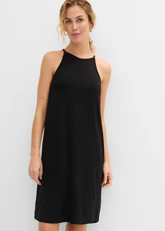 Jersey jurk in een soepele lyocellmix • zwart • bonprix online shop