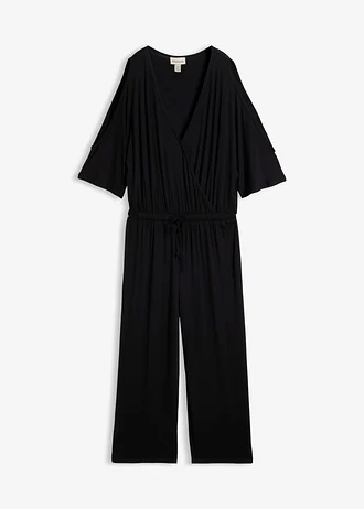 Jersey jumpsuit van vloeiende viscose