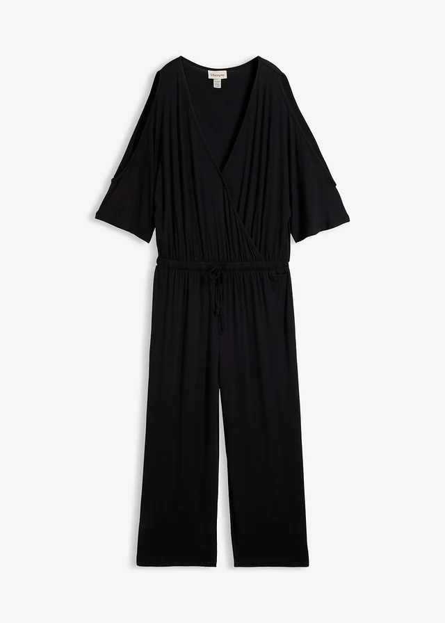 Combinaison fluide en jersey viscose, Couleur: noir