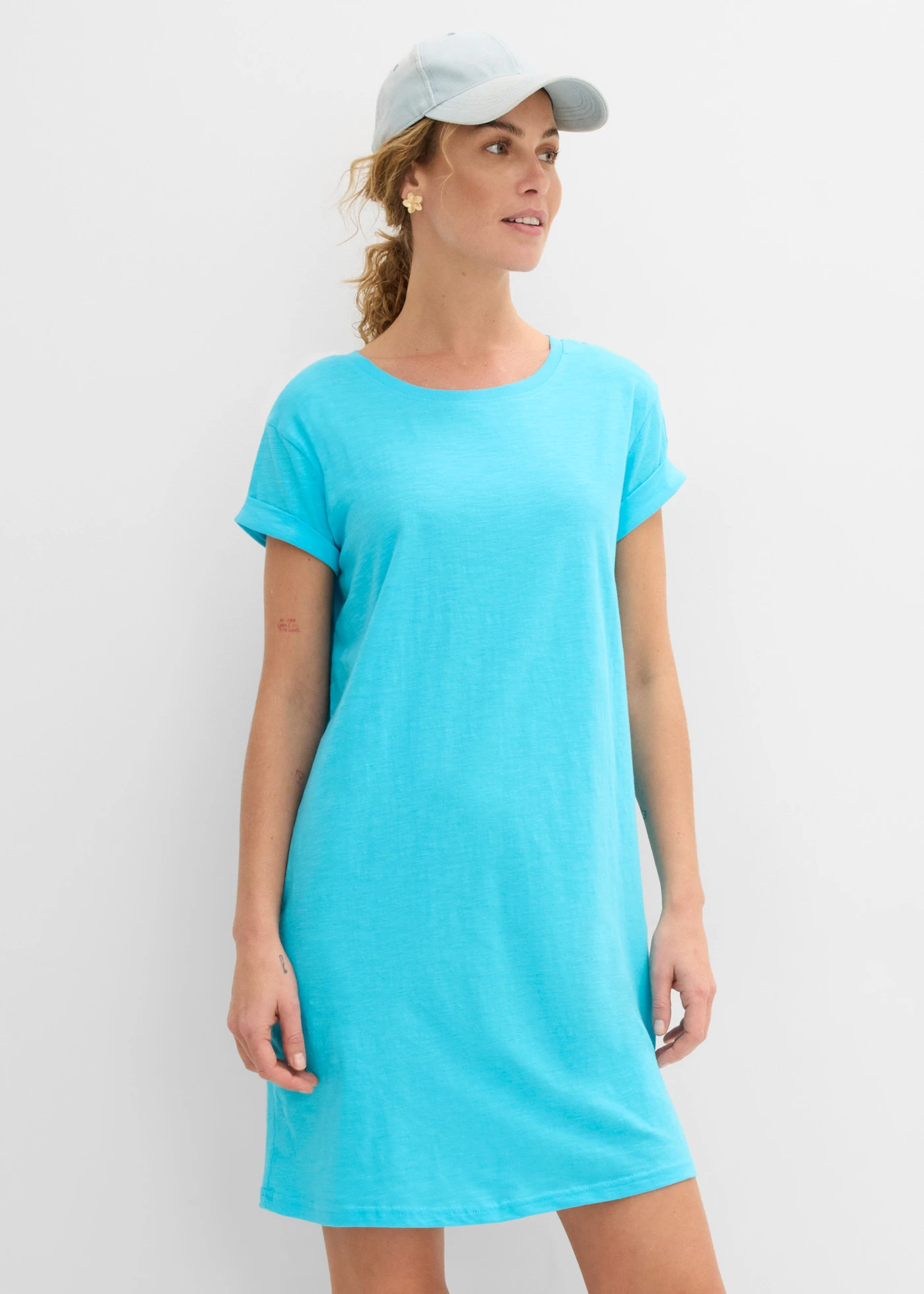 Robe en jersey 100% coton • bleu caraïbes • Boutique bonprix