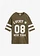 T-shirt oversize 100% coton, Couleur: olive-blanc imprimé