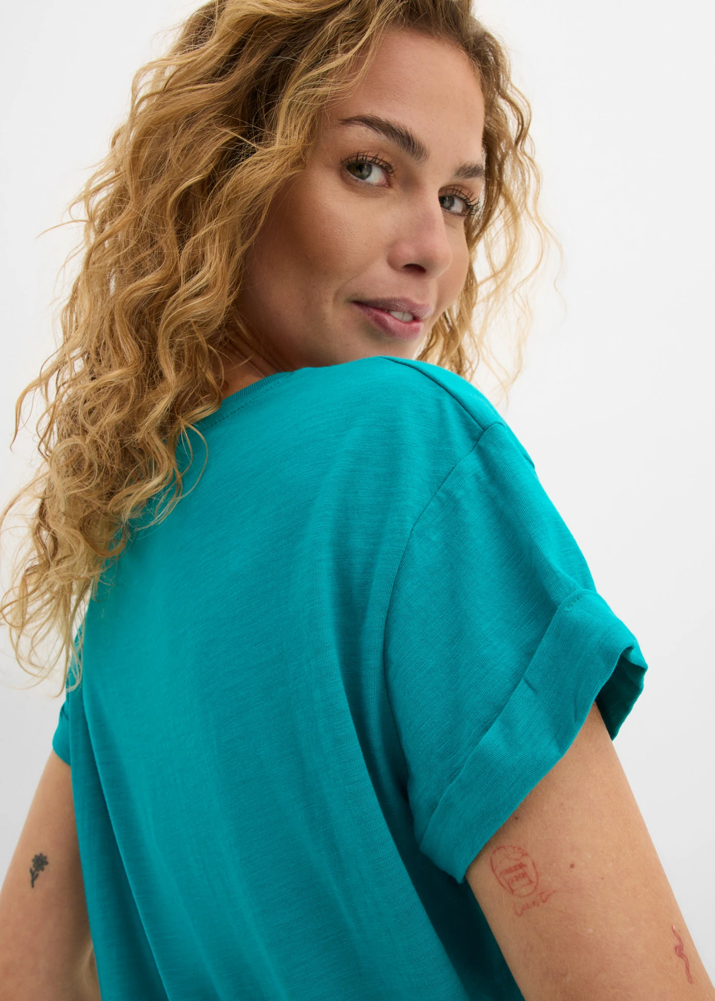 Longshirt van katoen • smaragd • bonprix online shop